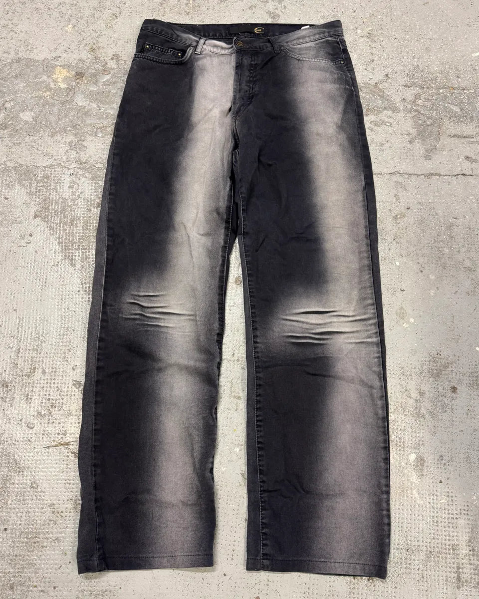 2000s Cavalli Black Vertical Gradient Pants uQmjzGz 0