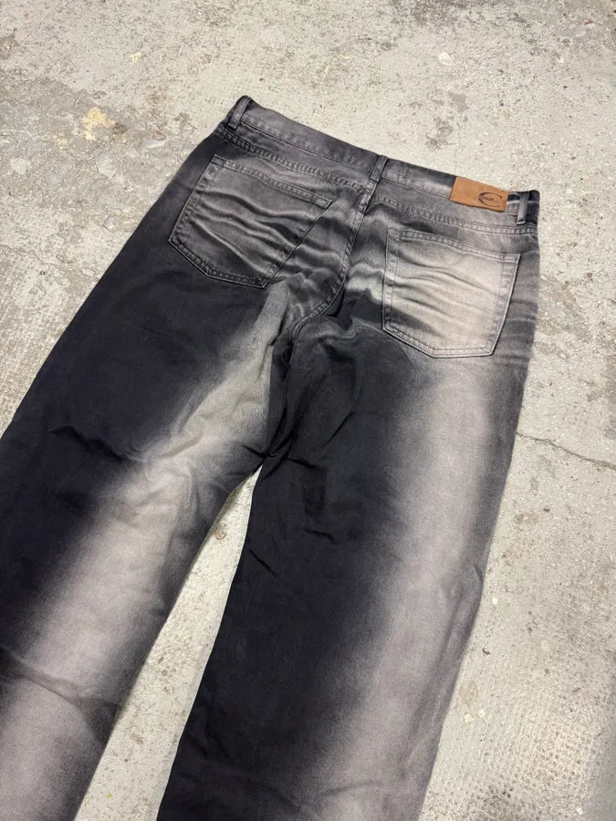 2000s Cavalli Black Vertical Gradient Pants uQmjzGz 5