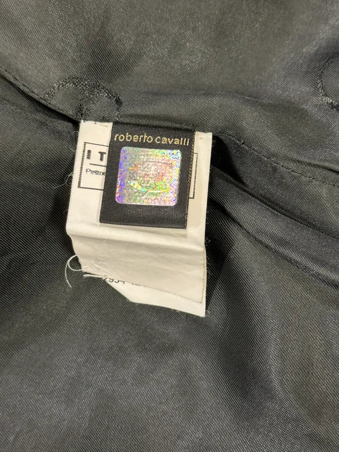 2000s Cavalli Black Wool & Leather Multi Zips Jacket FDbxchO 7