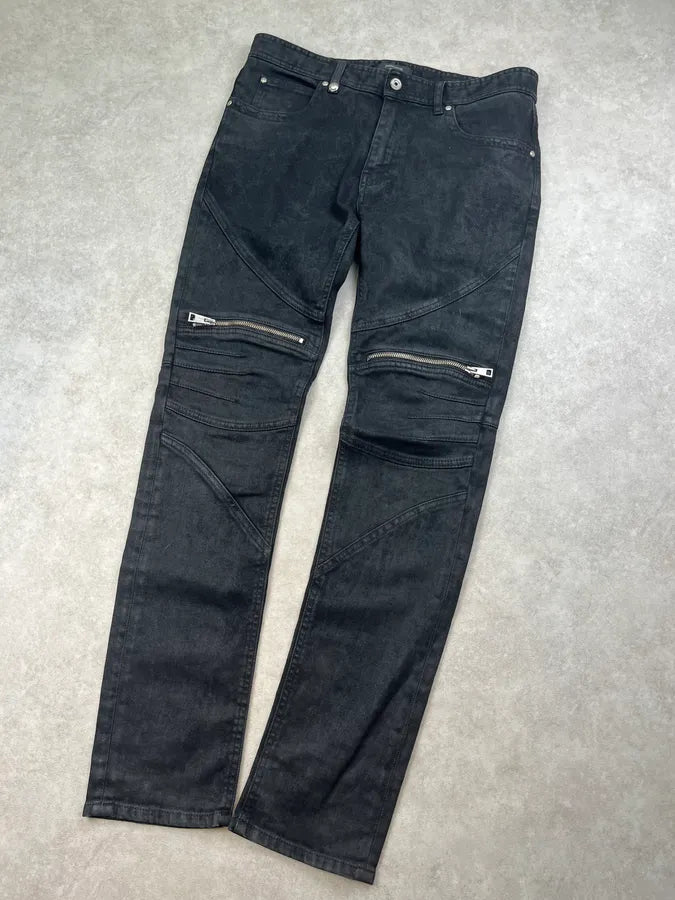 AW2018 Cavalli Black Rock Biker Denim Jeans cPQwZIo 5