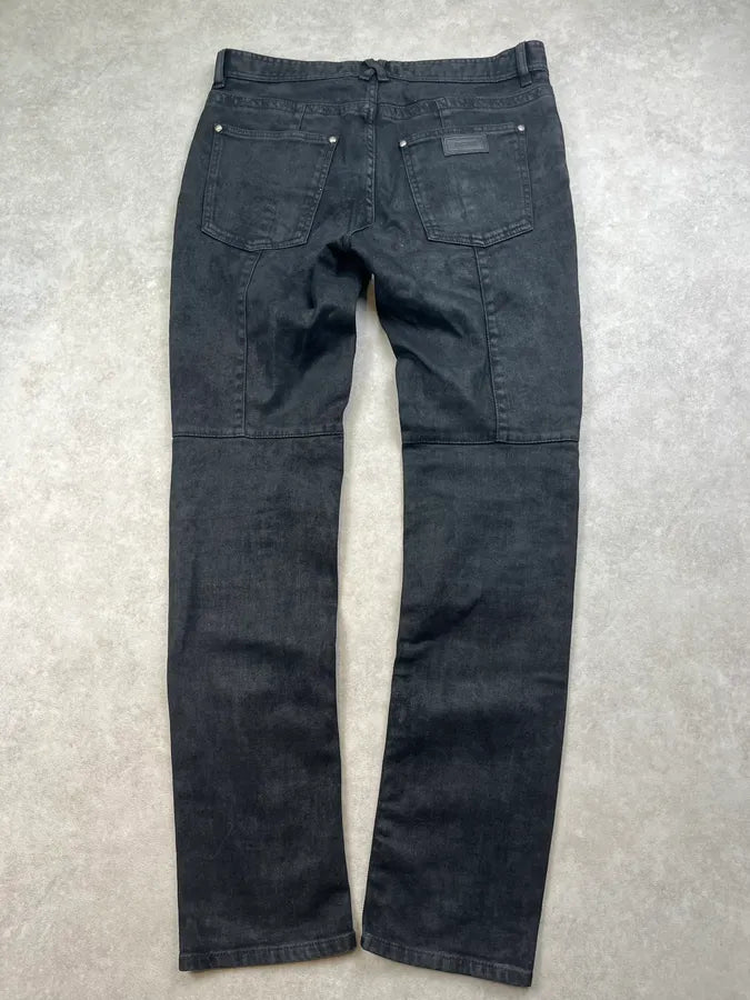 AW2018 Cavalli Black Rock Biker Denim Jeans cPQwZIo 6