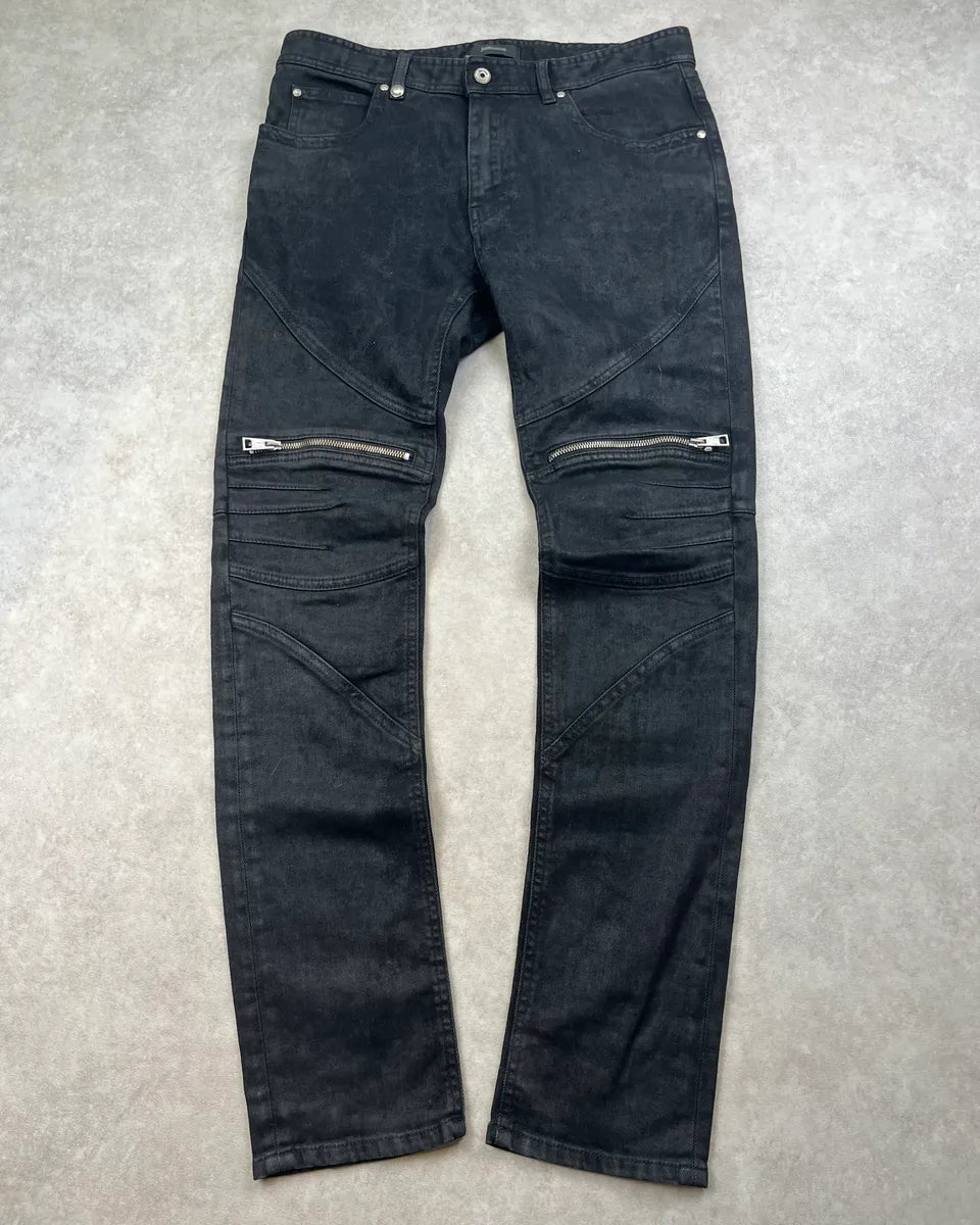 AW2018 Cavalli Black Rock Biker Denim Jeans cPQwZIo 0