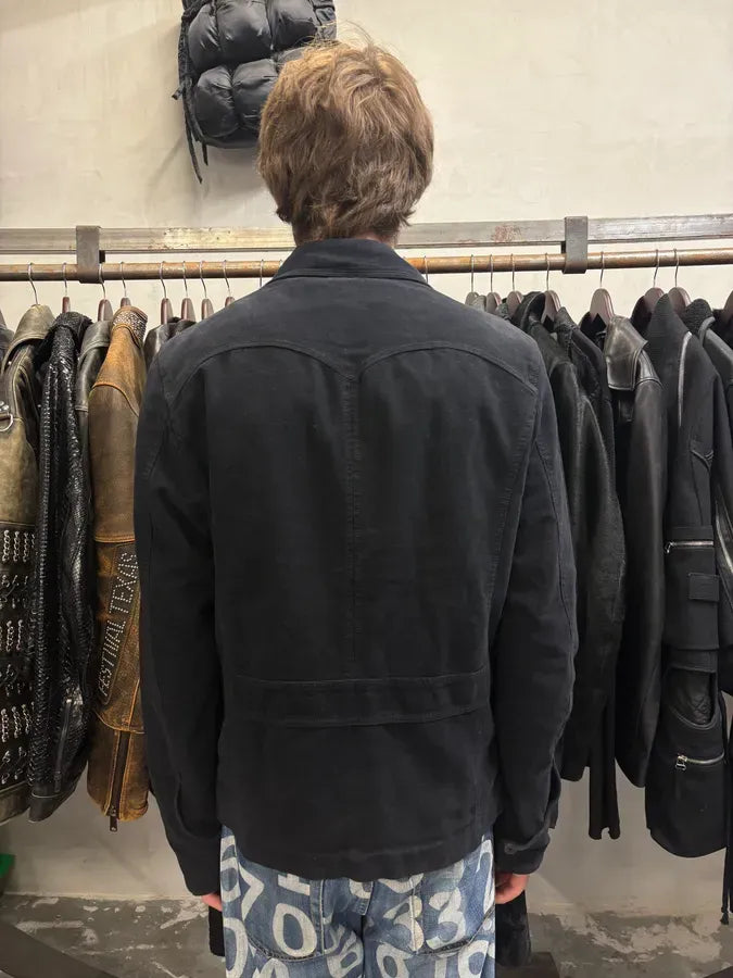2000s Cavalli Black Zip-Up Suede Jacket CNBglKm 2