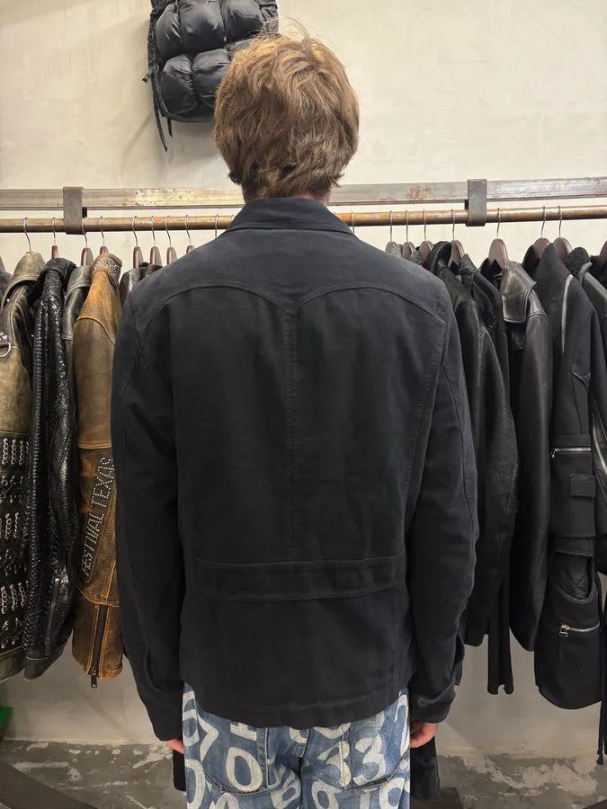 2000s Cavalli Black Zip-Up Suede Jacket (M/L) CNBglKm 2