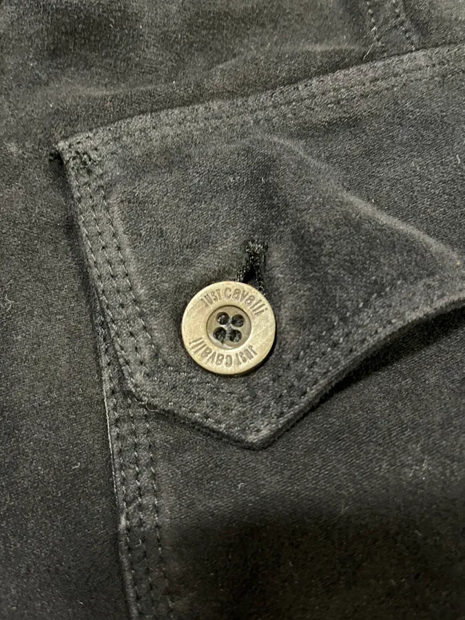 2000s Cavalli Black Zip-Up Suede Jacket (M/L) CNBglKm 7