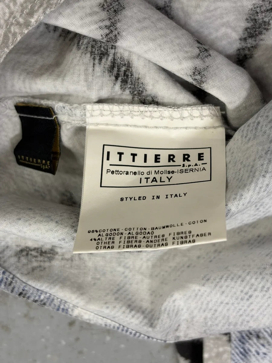 2000s Cavalli Blue & White Safari Zebra Short Sleeves Shirt WUMfyuw 7