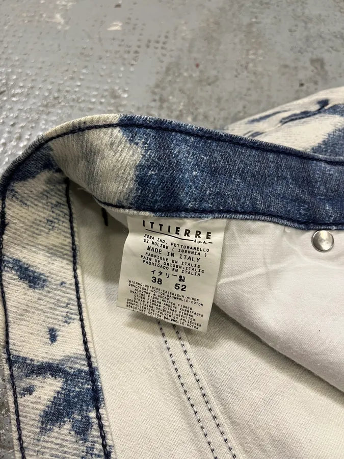 2000s Cavalli Blue & White Trompe L’oeil Denim Jeans vRVvjYo 12