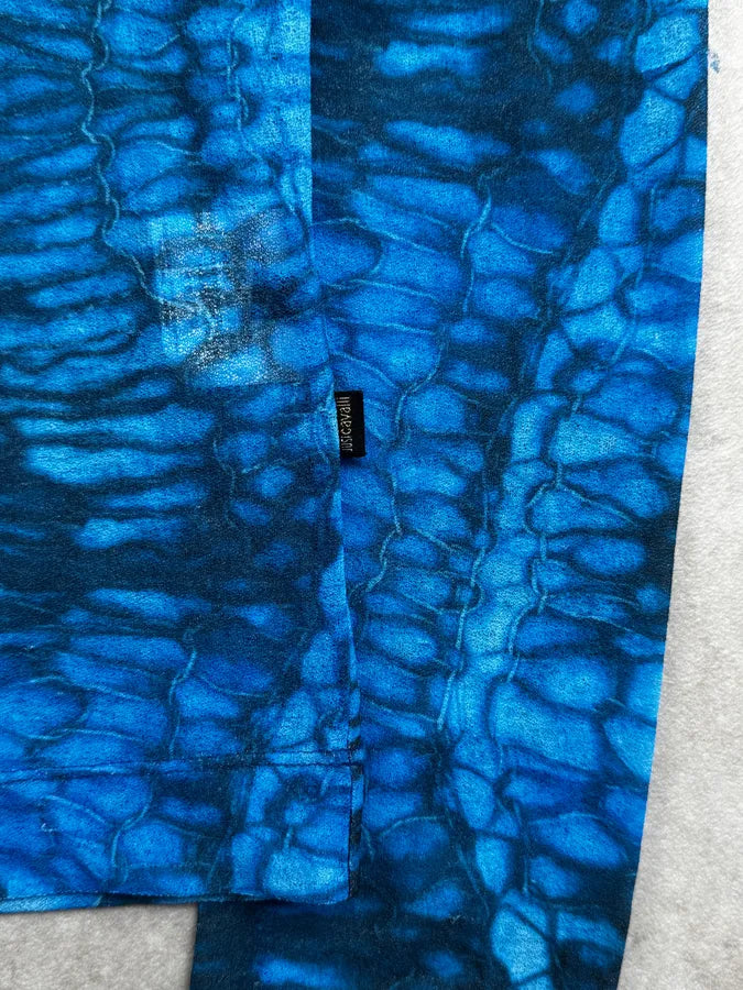 2000s Cavalli Blue Aqua Pattern Mesh Longsleeves YIHdAeO 8