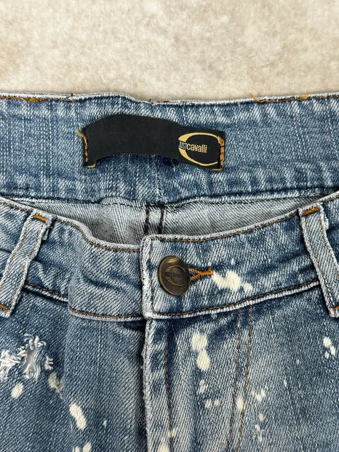 SS2007 Cavalli Blue Arabic Influence Denim Jeans fMIZPXs 11