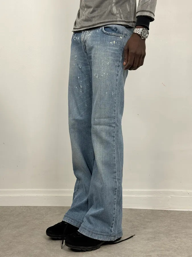 SS2007 Cavalli Blue Arabic Influence Denim Jeans fMIZPXs 2