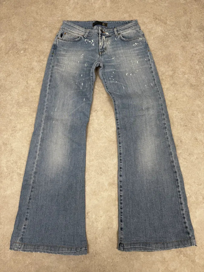 SS2007 Cavalli Blue Arabic Influence Denim Jeans fMIZPXs 0