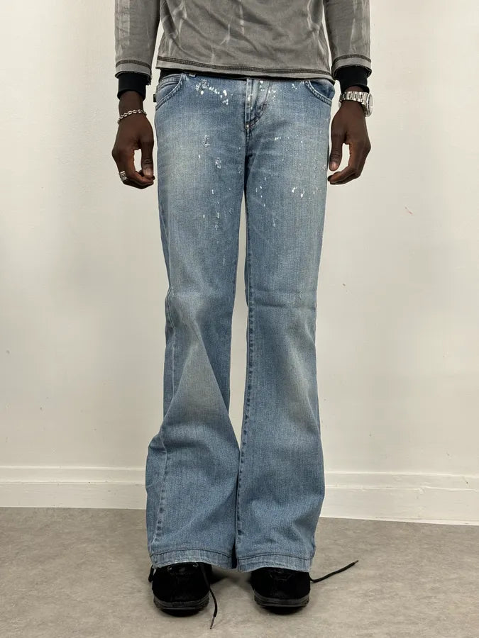 SS2007 Cavalli Blue Arabic Influence Denim Jeans fMIZPXs 1