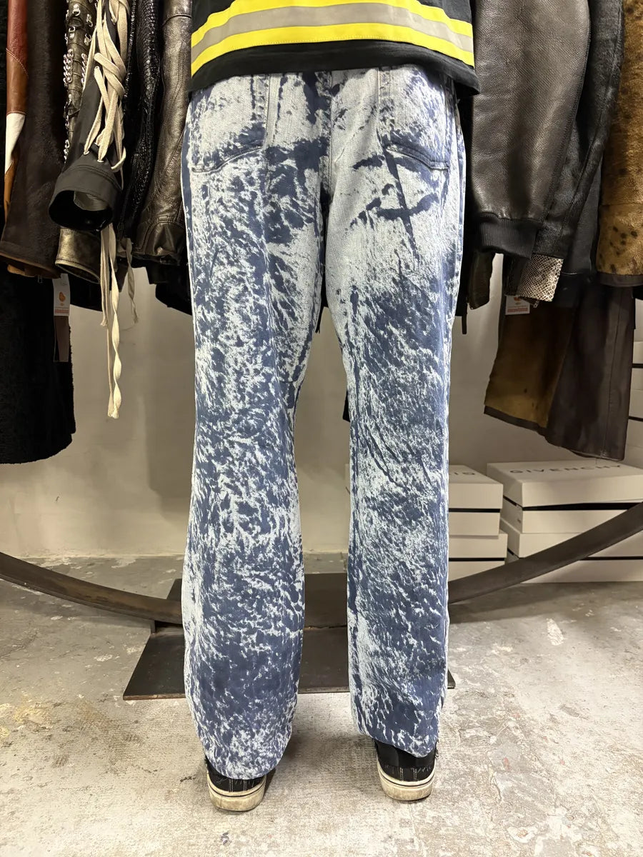 2000s Cavalli Blue Blurred Denim Jeans dRYaREe 3