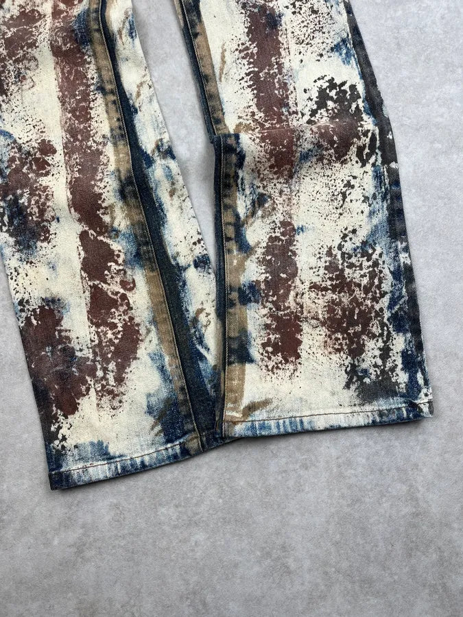 AW2001 Cavalli World Eroded Galaxy Abstract Denim Jeans QpBhunS 9