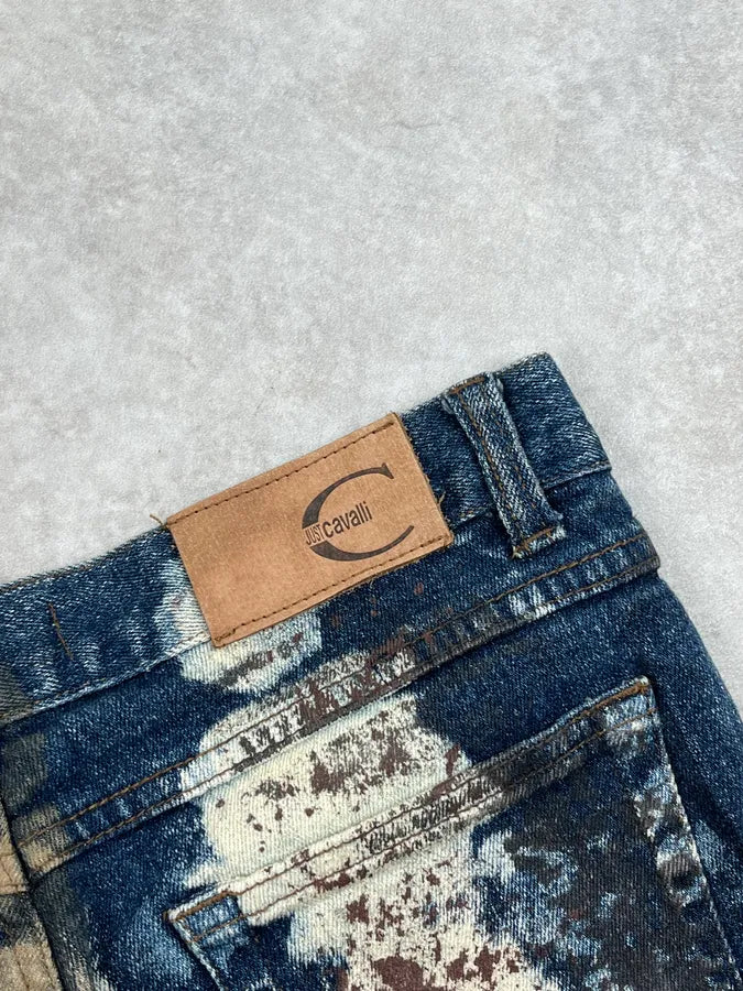 AW2001 Cavalli World Eroded Galaxy Abstract Denim Jeans QpBhunS 10