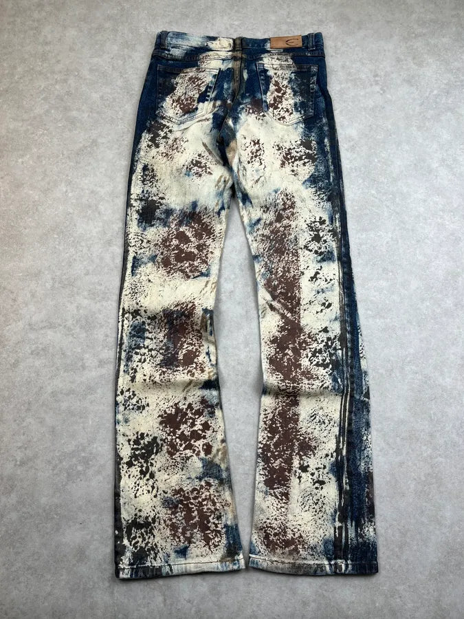 AW2001 Cavalli World Eroded Galaxy Abstract Denim Jeans QpBhunS 7