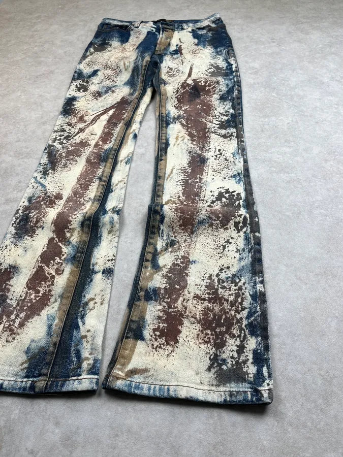 AW2001 Cavalli World Eroded Galaxy Abstract Denim Jeans QpBhunS 4