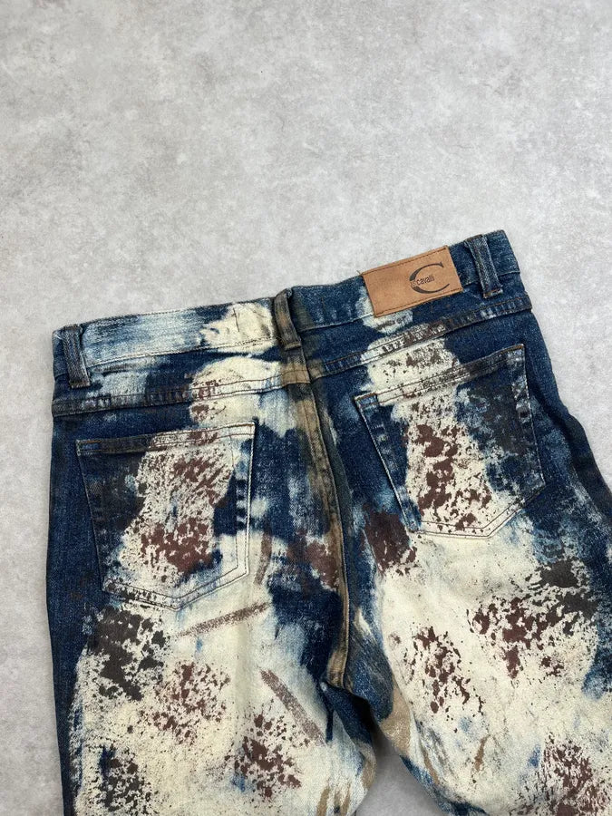 AW2001 Cavalli World Eroded Galaxy Abstract Denim Jeans QpBhunS 8