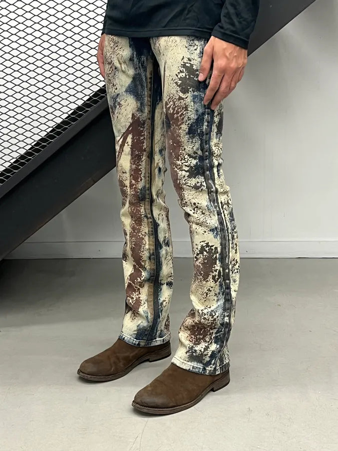 AW2001 Cavalli World Eroded Galaxy Abstract Denim Jeans QpBhunS 2