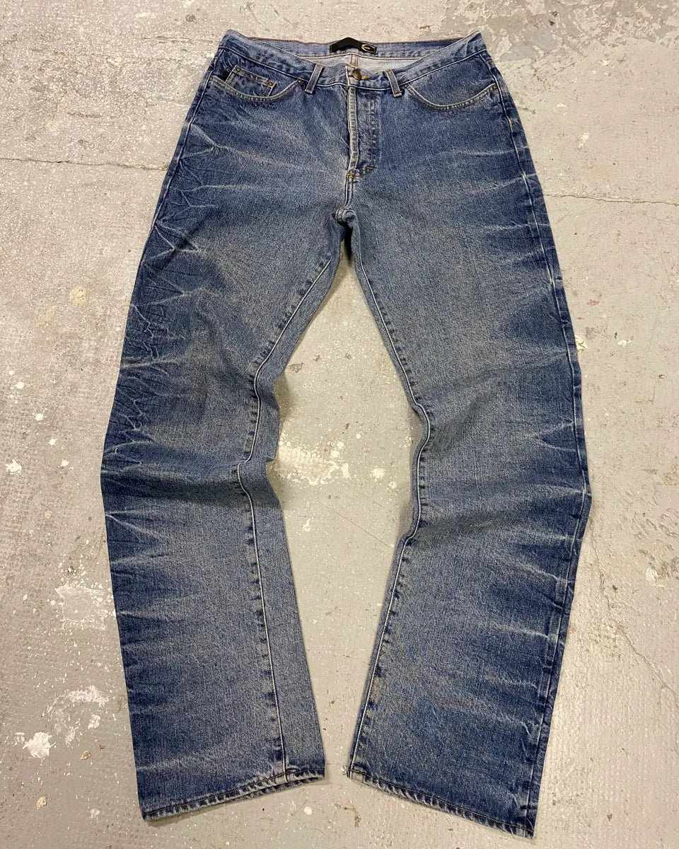2000s Cavalli Blue Denim Faded Jeans (S/M) 0