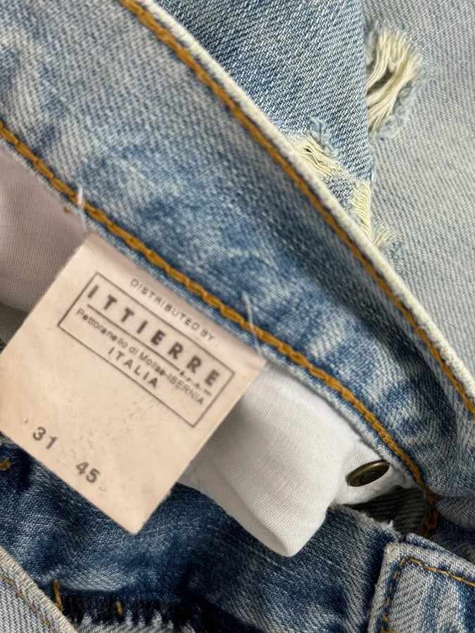 AW2005 Cavalli Blue Distressed Studded Denim Jeans rxkAKhg 13