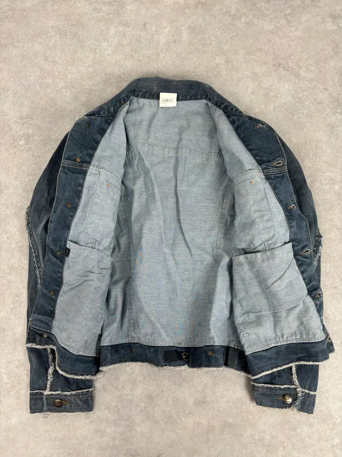 AW2003 Cavalli Blue Eroded Denim Rebel Jacket hYzEmZY 6