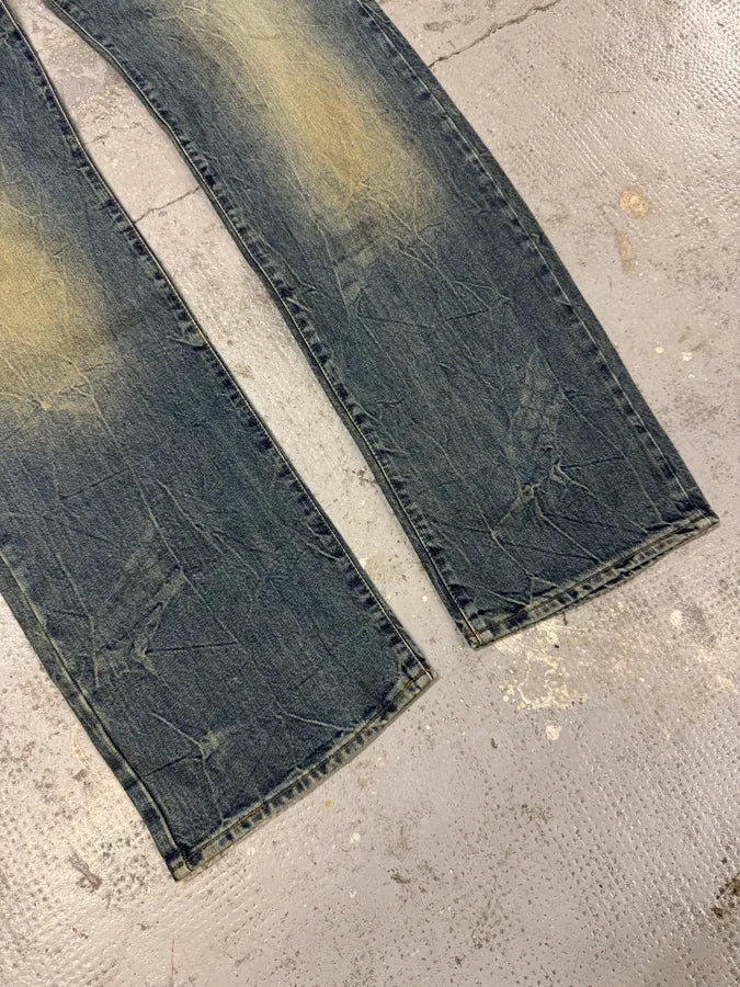 2000s Cavalli Blue Faded Denim Jeans HhSIaer 7
