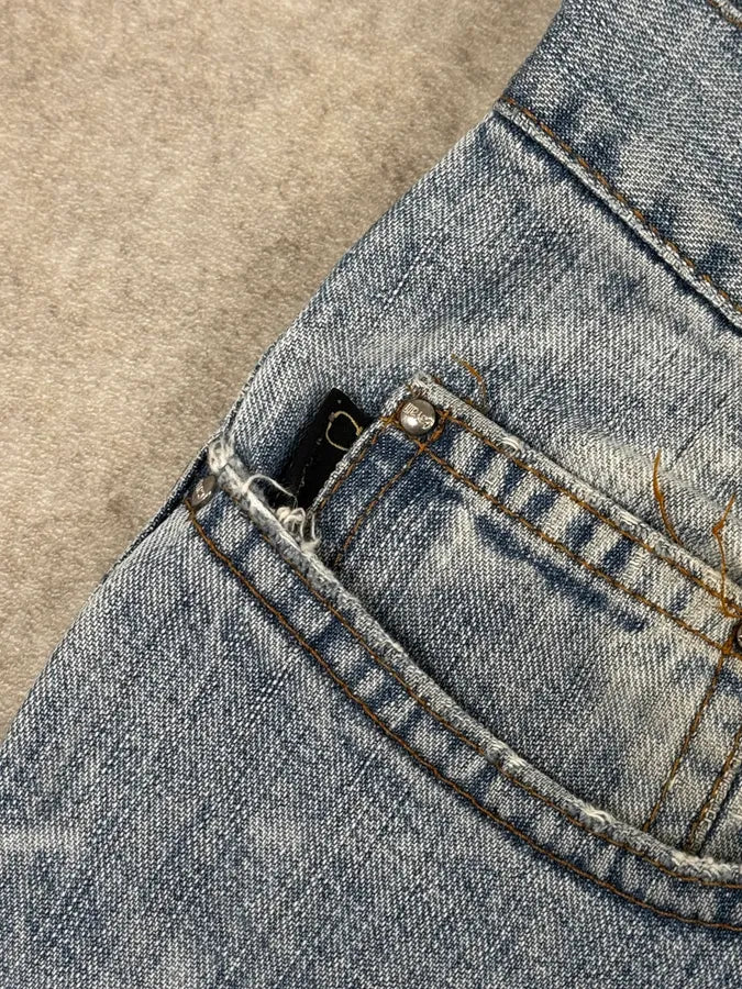 2000s Cavalli Blue Faded Destructured Pocket Denim Jeans OlvMtPO 8