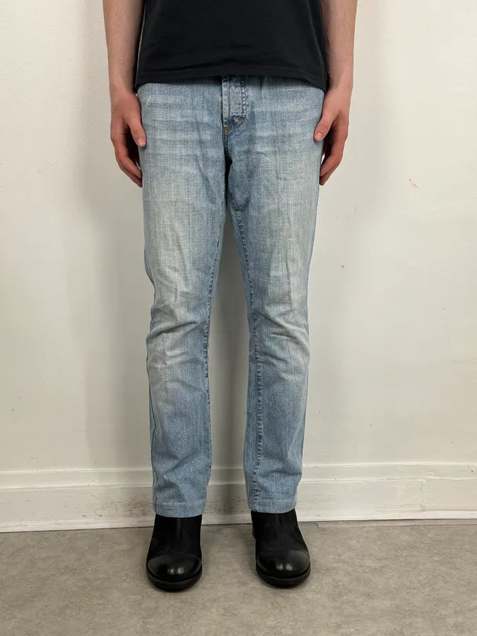 2000s Cavalli Blue Faded Destructured Pocket Denim Jeans OlvMtPO 1