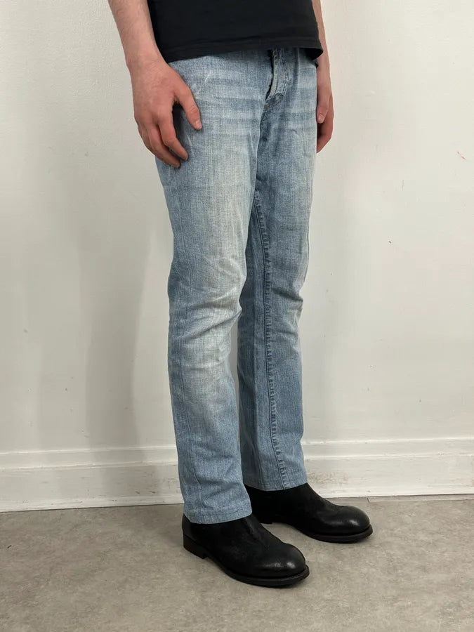 2000s Cavalli Blue Faded Destructured Pocket Denim Jeans OlvMtPO 2