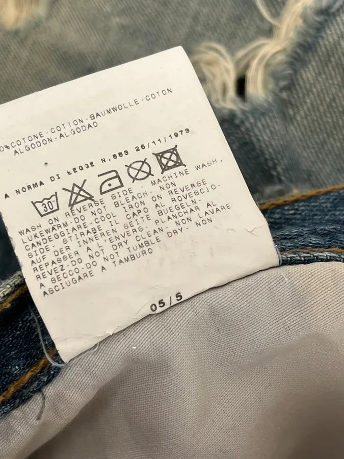 AW2005 Cavalli Blue Faded Distressed Denim Jeans LOZFBwM 9