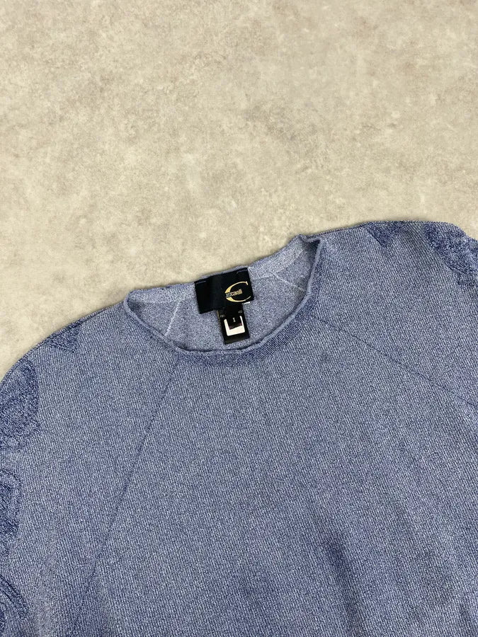 2000s Cavalli Blue Floral Longsleeves wqEqsia 4