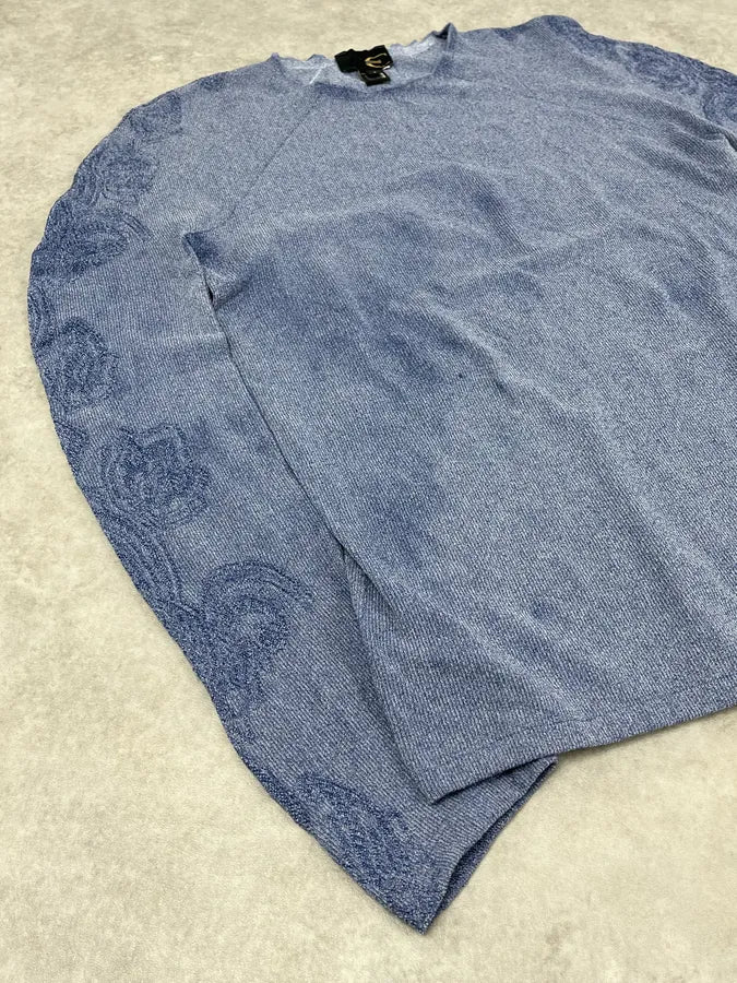 2000s Cavalli Blue Floral Longsleeves wqEqsia 3