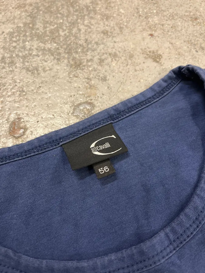 2000s Cavalli Blue Gun T-Shirt kYEutzM 7