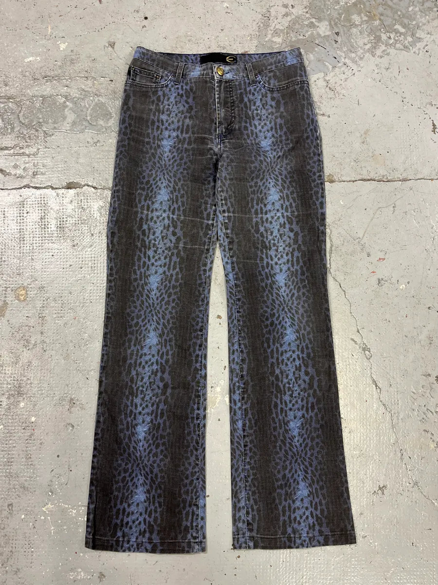2000s Cavalli Blue Leopard Pants XIQEZCK 0