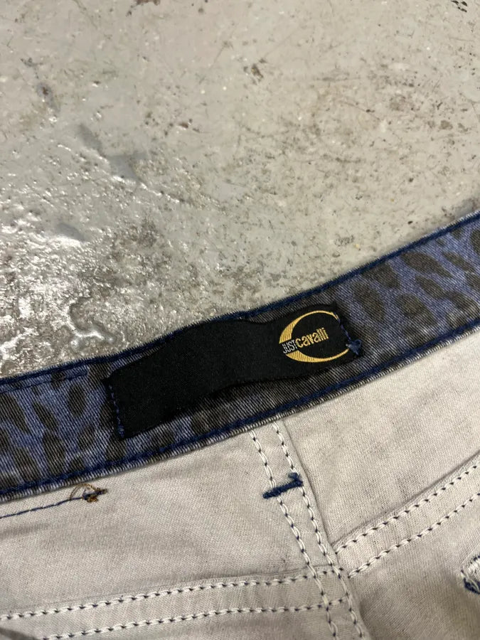 2000s Cavalli Blue Leopard Pants XIQEZCK 11