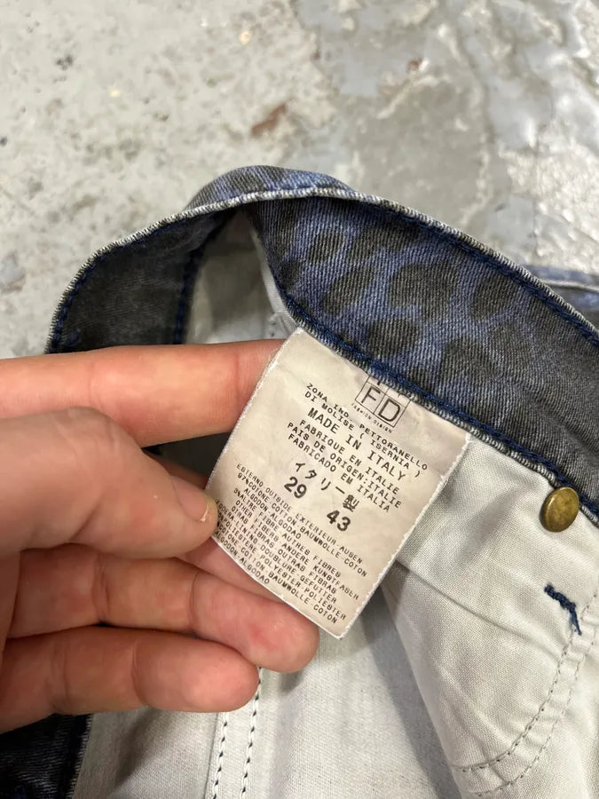 2000s Cavalli Blue Leopard Pants XIQEZCK 12