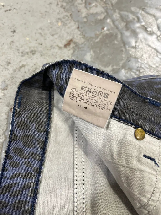2000s Cavalli Blue Leopard Pants XIQEZCK 13