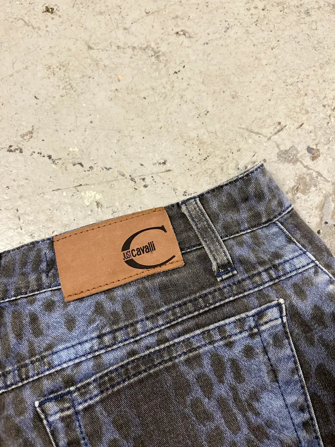 2000s Cavalli Blue Leopard Pants XIQEZCK 9