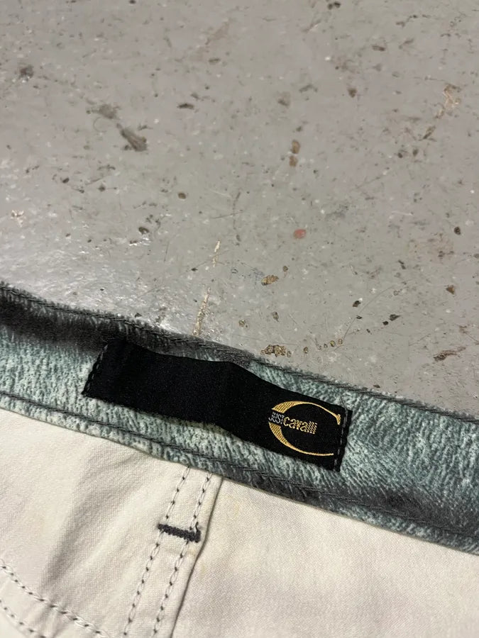 2000s Cavalli Blue Safari Savage Striped Pants (S/M) xICXpSL 11