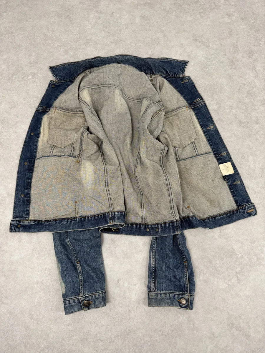 2000s Cavalli Blue Studded Denim Jacket kfteBeL 5