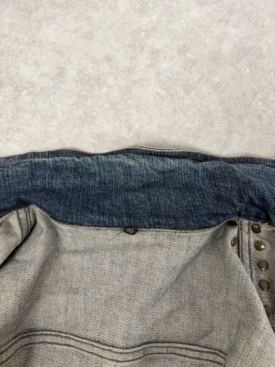 2000s Cavalli Blue Studded Denim Jacket kfteBeL 9