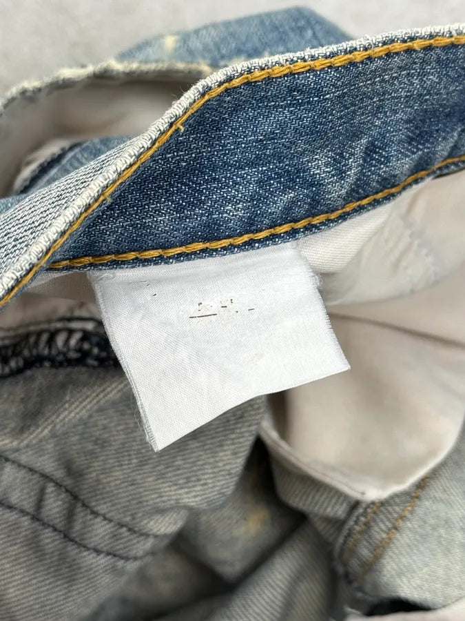 AW2005 Cavalli Faded Blue Washed Pearls Distressed Denim Jeans VTdFXyI 10