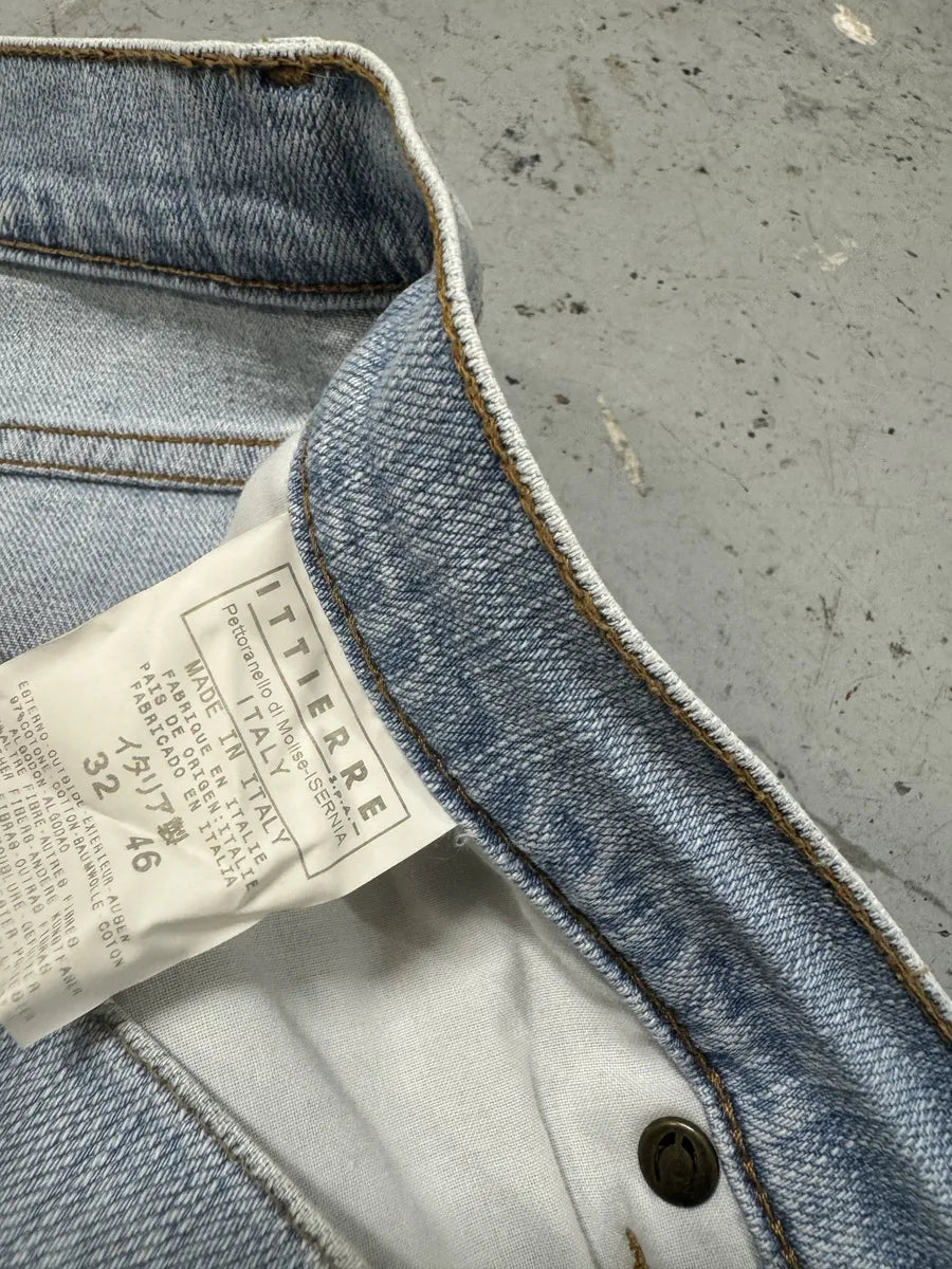 2000s Cavalli Blue White Faded Denim Jeans pSvuUpn 3