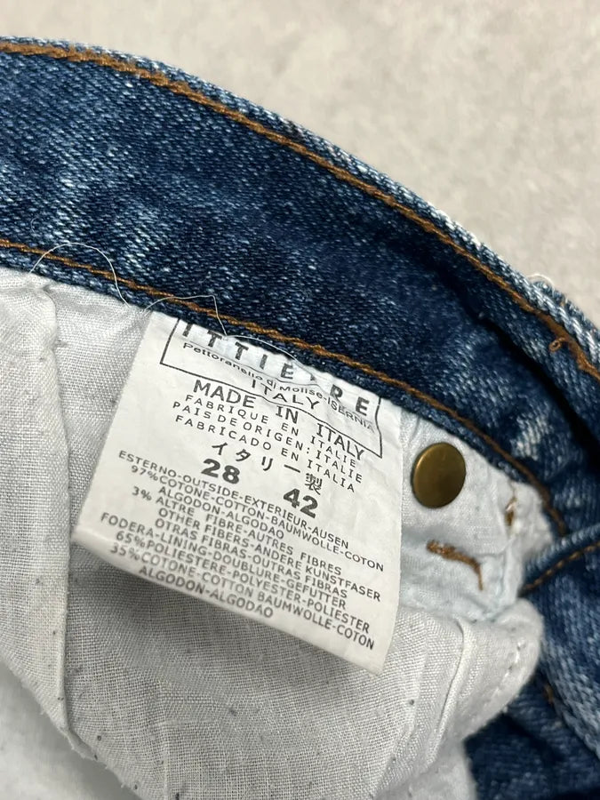 2000s Cavalli Blue World Eroded Denim Jeans JWAWqxZ 11