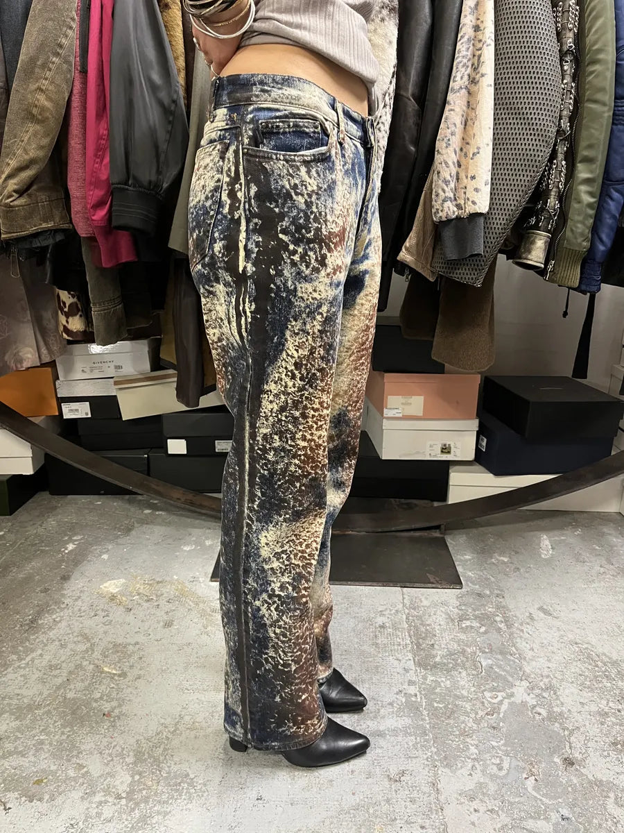 2000s Cavalli Blue World Eroded Jeans hkVDBto 4