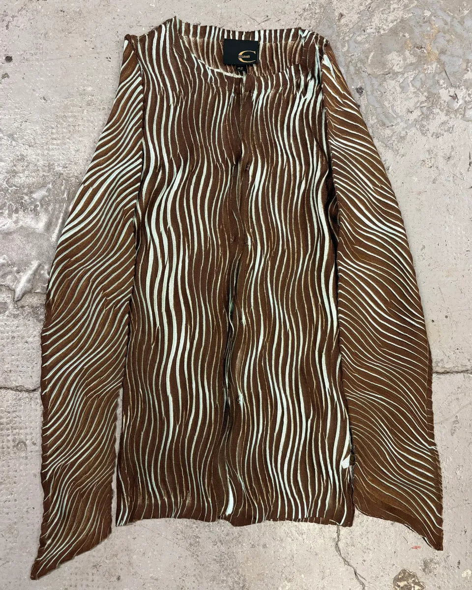 2000s Cavalli Blue Zebra Contemporary Cardigan (S) oMPsuJM 0
