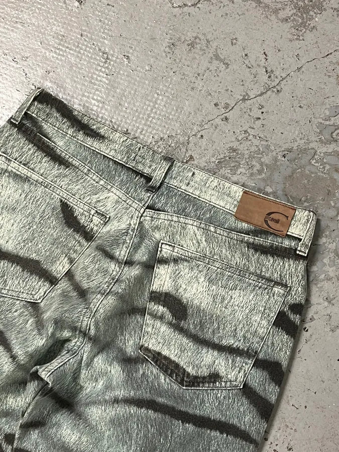 2000s Cavalli Blue Zebra Savage Pants jWpqTwa 8