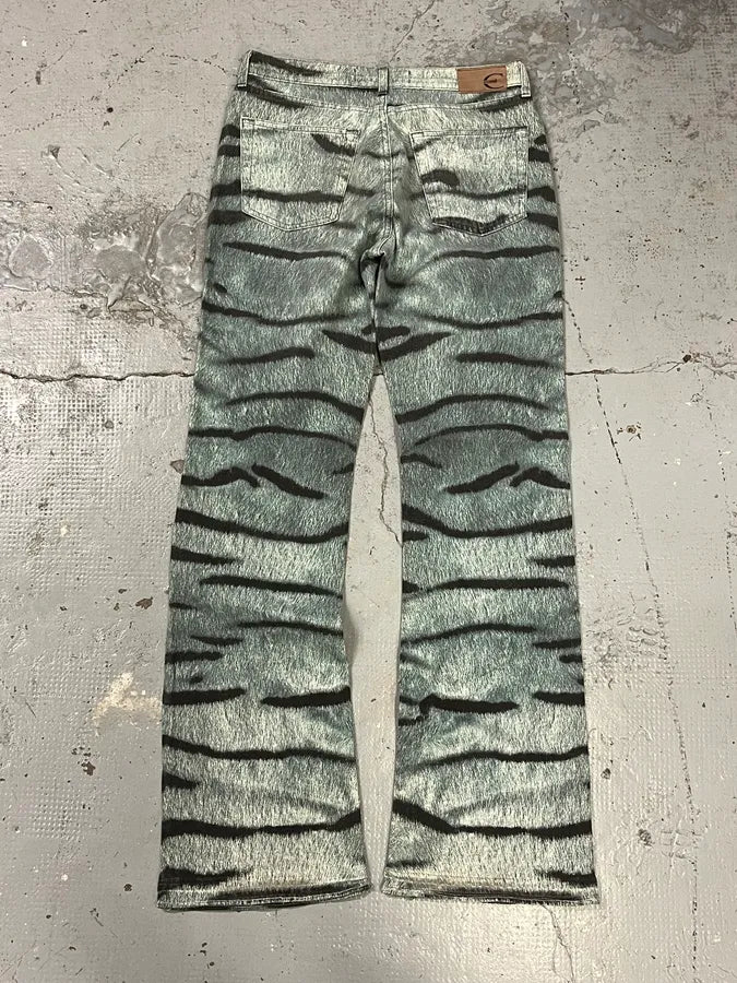 2000s Cavalli Blue Zebra Savage Pants jWpqTwa 6