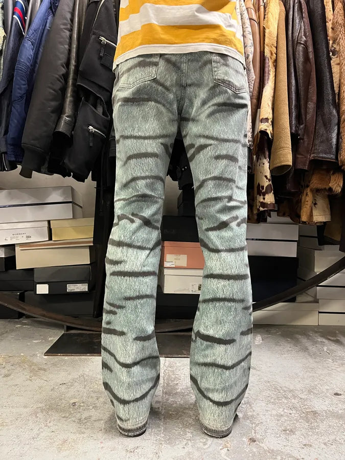 2000s Cavalli Blue Zebra Savage Pants jWpqTwa 3